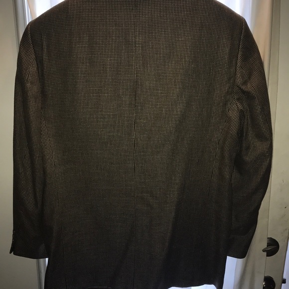 Versini Brown/Tan/Blue Plaid Mens Blazer - Picture 8 of 8